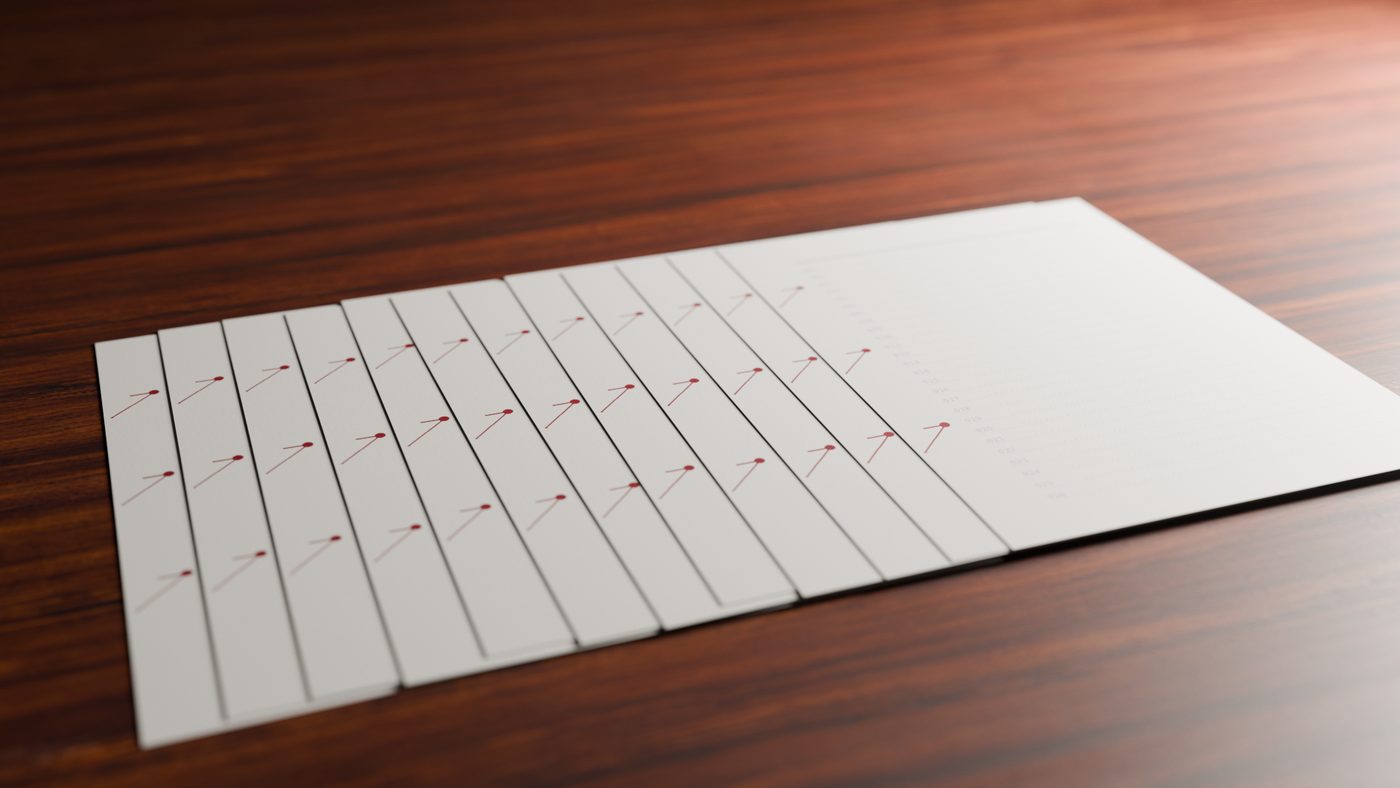 The record kept. The same wrong mark on every strip; kept because the record keeps its mistakes.